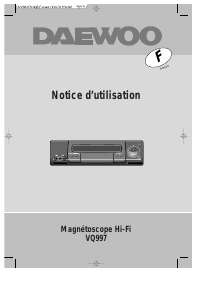 Mode d’emploi Daewoo VQ997 Magnétoscope