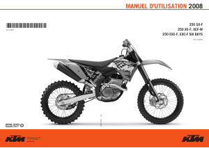 Mode d’emploi KTM 250 XC-F (2008) Moto