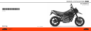 Mode d’emploi KTM 950 Supermoto R (2008) Moto