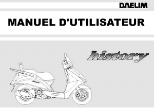 Mode d’emploi Daelim History 125 Scooter