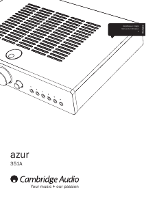 Mode d’emploi Cambridge Azur 351A Amplificateur