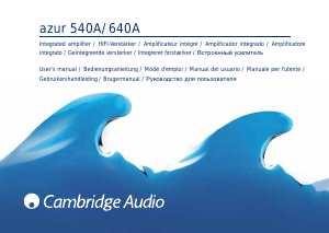 Bedienungsanleitung Cambridge Azur 640A Verstärker