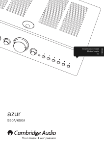 Mode d’emploi Cambridge Azur 650A Amplificateur