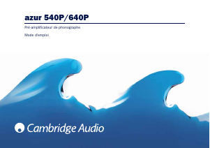 Mode d’emploi Cambridge Azur 540P Préamplificateur