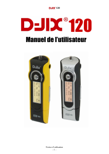 Mode d’emploi D-Jix 120 Lecteur Mp3