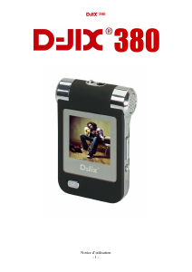 Mode d’emploi D-Jix 380 Lecteur Mp3