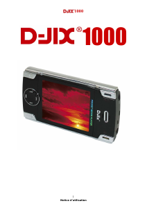 Mode d’emploi D-Jix 1000 Lecteur Mp3
