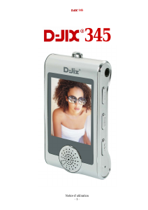 Mode d’emploi D-Jix 345 Lecteur Mp3
