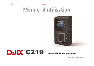 Mode d’emploi D-Jix C219 Lecteur Mp3