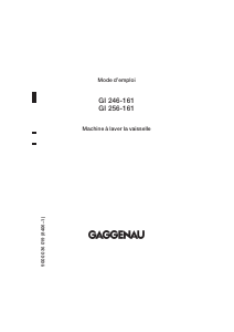 Mode d’emploi Gaggenau GI256161 Lave-vaisselle