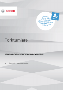 Bruksanvisning Bosch WTH83V8PSN Torktumlare
