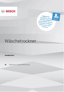 Bedienungsanleitung Bosch WTH85VU4AT Trockner