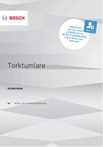 Bruksanvisning Bosch WTR86T9ESN Torktumlare