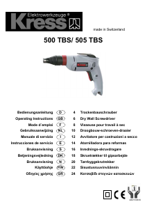 Käyttöohje Kress 505 TBS Ruuvitaltta