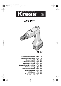 Manual de uso Kress ASX 132/1 Atornillador taladrador