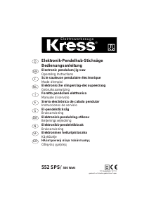 Manual de uso Kress 552 SPS Sierra de calar