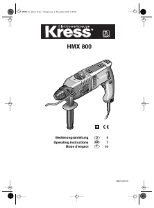Mode d’emploi Kress HMX 800 Perforateur