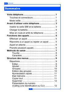Mode d’emploi NEC e122 Téléphone portable