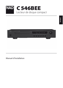 Mode d’emploi NAD C 546BEE Lecteur CD