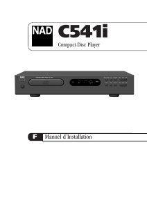 Mode d’emploi NAD C 541i Lecteur CD