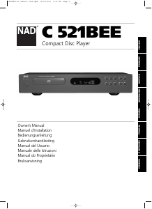 Mode d’emploi NAD C 521BEE Lecteur CD