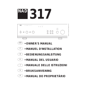 Manual NAD 317 Amplifier