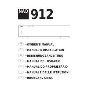Mode d’emploi NAD 912 Amplificateur