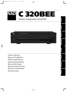 Manuale NAD C 320BEE Amplificatore