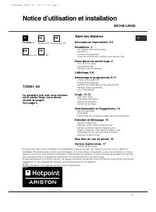 Handleiding Hotpoint TCD 851 AX Wasdroger