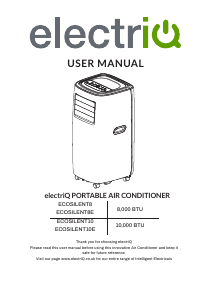Manual ElectriQ EcoSilent8 Air Conditioner
