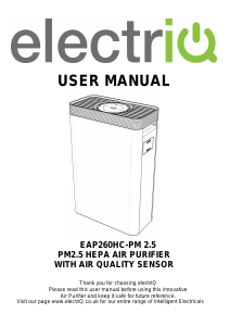 Handleiding ElectriQ EAP260HC-PM 2.5 Luchtreiniger