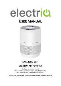 Handleiding ElectriQ EAP120HC-WIFI Luchtreiniger