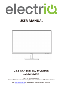 Bruksanvisning ElectriQ eiQ-24FHD75IS LED skärm