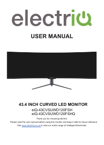 Bruksanvisning ElectriQ eiQ-43CVSUWD120FSH LED skärm