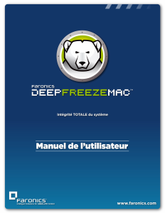 Mode d’emploi Faronics Deep Freeze Mac