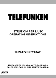 Manual Telefunken TE2447S27YXAW LED Television
