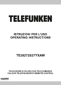 Manuale Telefunken TE28272S27YXAW LED televisore