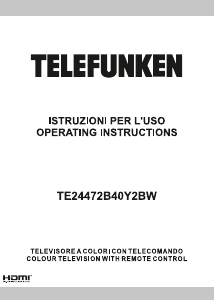 Manual Telefunken TE24472B40Y2BW LED Television