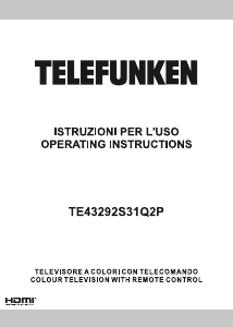 Manuale Telefunken TE43292S31Q2P LED televisore