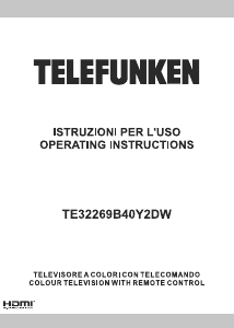 Manual Telefunken TE32269B40Y2DW LED Television