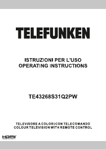 Manual Telefunken TE43268S31Q2PW LED Television