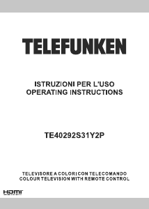 Manuale Telefunken TE40292S31Y2P LED televisore
