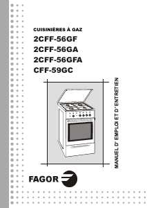 Mode d’emploi Fagor 2CFF-56GA Cuisinière