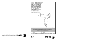 Manuale Fagor SP-1200 Asciugacapelli