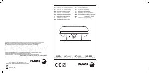Manual de uso Fagor MG-300 Horno para pizza