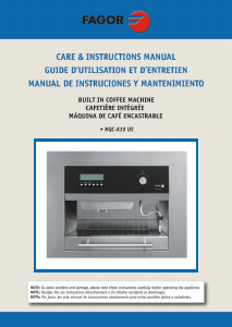 Manual Fagor MQC-A10 US Coffee Machine