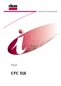 Mode d’emploi Faure CFC516R Four