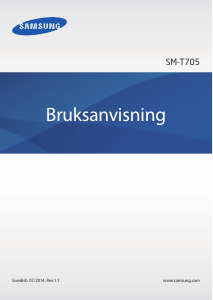 Bruksanvisning Samsung SM-T705 Galaxy Tab S Tablet