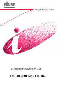 Mode d’emploi Faure CMC605W Cuisinière