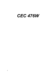 Mode d’emploi Faure CEC476W Cuisinière